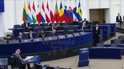 GRZEGORZ BRAUN CYTUJE KORWINA I CHWALI UNIJNEGO KOMISARZA W PARLAMENCIE EUROPEJSKIM!
