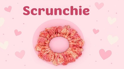 Szydełkowe scrunchie DIY  szybki tutorial na modną gumkę do włosów #601 PL/ENG