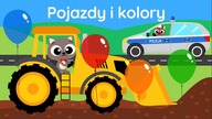 Pojazdy i Kolory dla Dzieci!  Traktor, Autobus, Policja | Pikuś i Mruczek Uczą