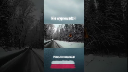 Śnieg wygrał Poślizg i bezradność na drodze! #droga #fail #polscykierowcy #viral