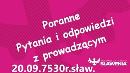 Poranne Rozmowy z Prowadzącym Radio Tv Sławenia