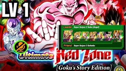 SSJ3 / MAJIN BUU TEAM VS GOKU RED ZONE DBZ DOKKAN BTTLE STAGE 1
