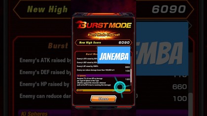 JANEMBA BURST MODE DOKKAN EVENT 6K CORRODED BODY AND KIND DBZ DOKKAN BATTLE