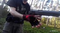 Irl z terenu / strzelanko z replik Colt 1911 i Bersa / 1 cm płyta pilśniowa vs 15 magazynków 