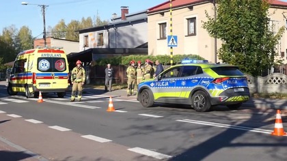 Kolizja na ul.  Katowickiej