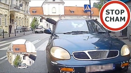 Masz problem dziadek ...  zielona strzałka, klakson i zatrzymanie na identyfikator #1917 Wasze Filmy