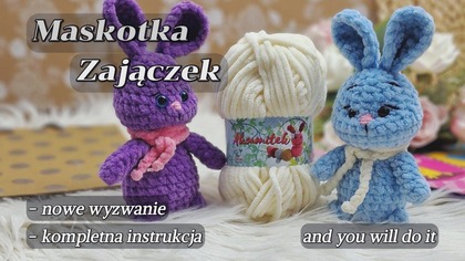 Maskotka zajączek z Aksamitka