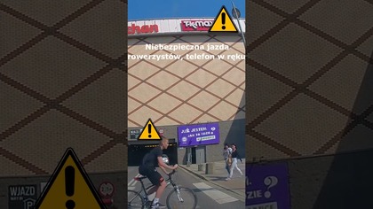 Niebezpieczna jazda rowerzystów #shorts #rikordwidjo