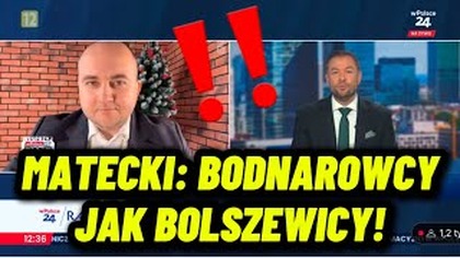 Poseł Dariusz Matecki: Bodnarowcy zachowują się jak BOLSZEWICY! Wywiad dla @TelewizjawPolsce24