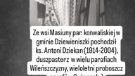 Dziewieniszki.  ks.  Antoni Dziekan, ks.  Tomasz Kakareko.  Dieveniškės, kun.  A.  Dziekan, T.  Kaka