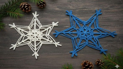 Jak Zrobić Piękną Gwiazdkę na SZYDEŁKU?  Instrukcja WZÓR na Świąteczną ozdobę #629 PL/ENG