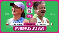 ŚWIĄTEK VS PAOLINI NA ŻYWO - PÓŁFINAŁ - WTA 500 W BAD HOMBURG - 27. 06. 2025r.