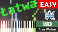  Faded (Alan Walker) - Piano Tutorial (łatwa wersja)  NUTY W OPISIE 