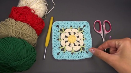 Jak zrobić kwadrat na szydełku, kwadrat babuni granny square #568 PL / ENG