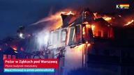 Pożar w Ząbkach pod Warszawą.  Płonie budynek mieszkalny [KS Info]