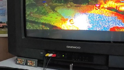 Donkey Kong Country - test (wylanej?) baterii