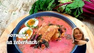 Botwinka na wywarze z żeberek.