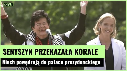 Joanna Senyszyn przekazała korale Małgorzacie Trzaskowskiej | Gazeta.pl