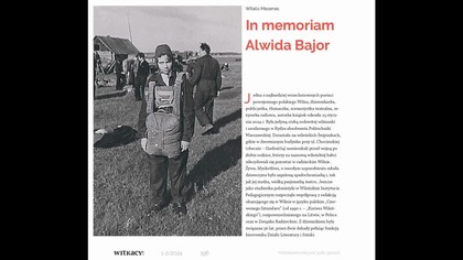 In memoriam Alwida Bajor.  Witkacy nr 1-2/2024 (16-17)