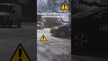 Wymuszenie pierwszeństwa na motocykliście #shorts #rikordwidjo