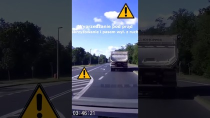 Wyprzedzanie pod prąd, pasem wyłączonym z ruchu #shorts #rikordwidjo