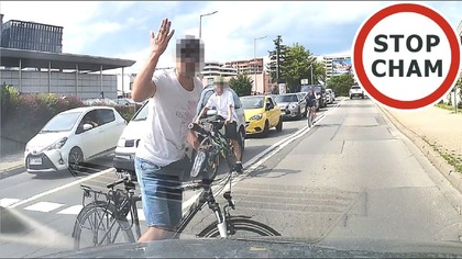 Rowerzysta z jezdni na pasy z pretensjami #1887 Wasze Filmy
