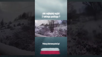 Sekunda od tragedii! Auto wpada w poślizg i ląduje w rowie!  #wypadek #slisko #zima2025